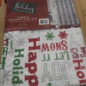 Christmas shower curtain